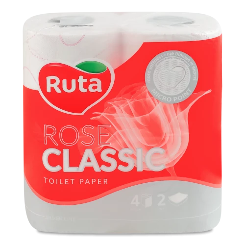 Туалетний папір Рута Classic Rose 4 рулони, 2-шаровий