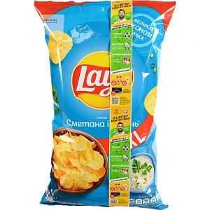 Чипси картопляні Lay's зі смаком сметани та зелені 170г