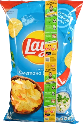 Чипси картопляні Lay's зі смаком сметани та зелені 170г