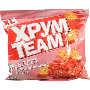 Сухарики ХрумTeam 90г королівський краб багет