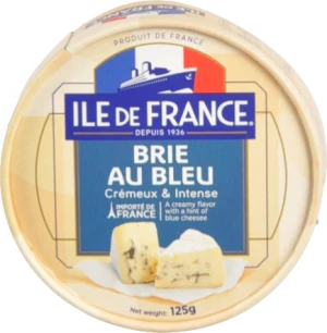 Сир м'який Brie au bleu Ile de France к/у 125г
