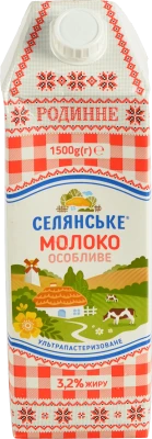 Молоко Селянське 1.5л 3.2% особливе родинне