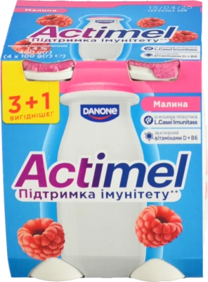 Напій Actimel 4x100мл 1.4% малина
