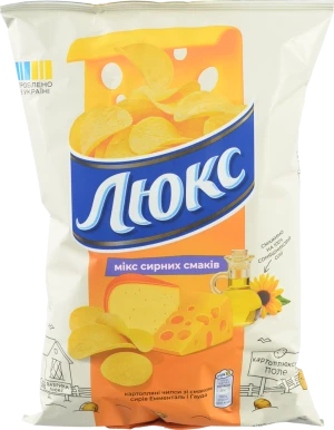 Чіпси Люкс 125г сир емменталь гауда