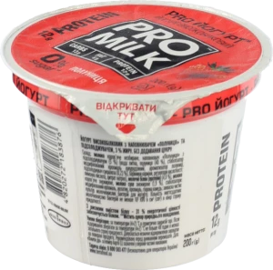 Йогурт Pro Milk 200г 3% полуниця високобілковий ст