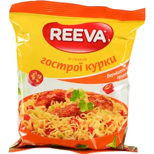 Вермішель швидкого приготування Reeva зі смаком гострої курки 60г