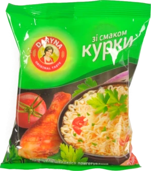 Вермішель швидкого приготування Daryna зі смаком курки 50г