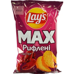 Чипси картопляні Лобстер Рифлені Max Lay's м/у 95г