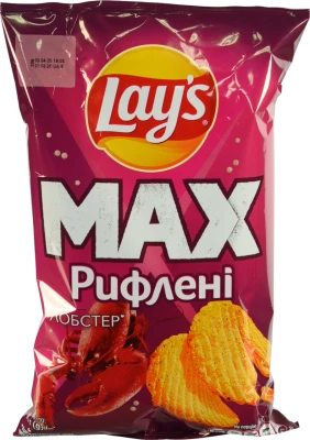 Чипси картопляні Лобстер Рифлені Max Lay's м/у 95г