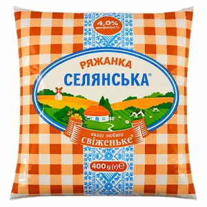 Ряжанка 4% Селянська м/у 400г