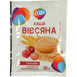 Каша вівсяна швидкого приготування 0,01 з вишнею 35г