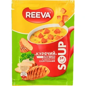 Крем-суп Reeva «Курячий» зі смаком курки з крутонами 17г