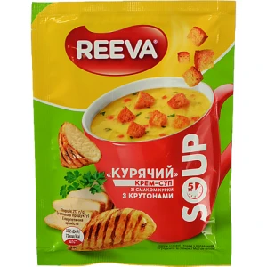 Крем-суп Reeva «Курячий» зі смаком курки з крутонами 17г