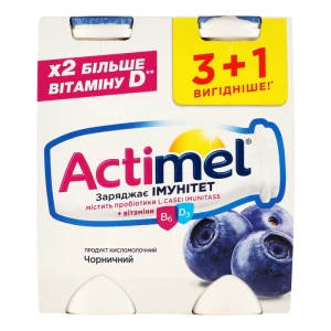 Напій Actimel 4x100мл 1.4% чорниця