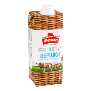 Вершки Ферма 505г 10% ультрапастирізовані т.п.