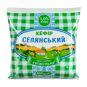 Кефір 1% Селянський м/у 400г