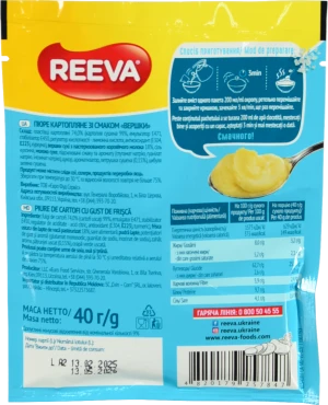 Пюре Reeva Вершки картопляне 40г