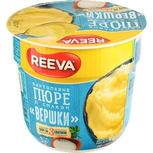 Картопляне пюре Reeva швидкого приготування зі смаком вершків 40г, стакан