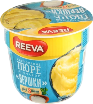 Картопляне пюре Reeva швидкого приготування зі смаком вершків 40г, стакан
