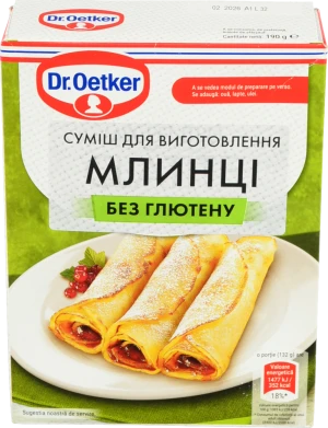 Суміш для виготовлення млинців Dr.Oetker м/у 190г