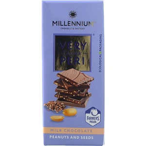 Шоколад Millennium 85г very peri молочний арахіс льон чіа