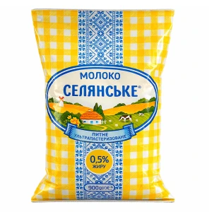 Молоко Селянське 900мл 0.5% ультрпаст.