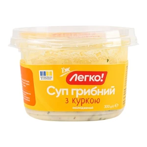 Суп Легко Грибний з куркою 300г охолоджений