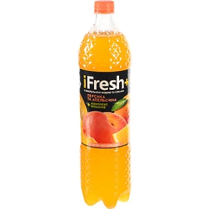 Напій IFresh Plus 1.2л з соком персика та апельсину