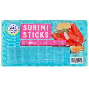 Крабові палички Водний світ 200г surimi sticks зам
