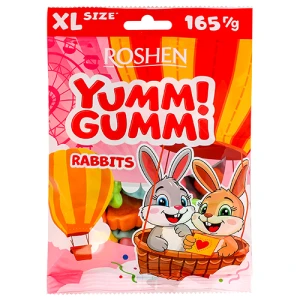 Цукерки желейні Roshen 165г yummi gummi rabbits