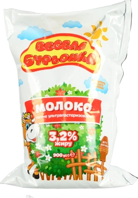 Молоко Весела бурьонка 900г 3.2%