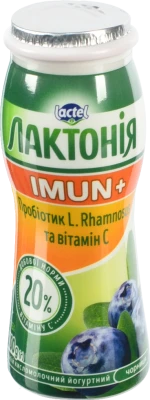 Напій йогуртний Лактонія з чорницею та вітаміном С 100г