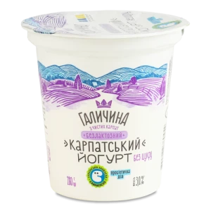 Йогурт 3% безлактозний Карпатський Галичина ст 280г