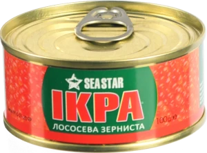 Ікра Seastar 100г лососева зерниста 2с з.б