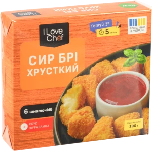 Сир брі I Love Chef 190г в паніровці соус журавлин