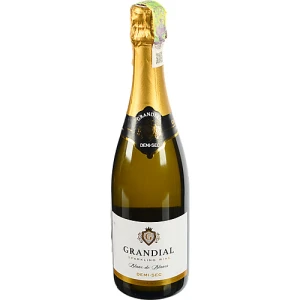 Вино ігристе Grandial 0.75л Blanc de Blancs Demi-Sec біле н.сухе