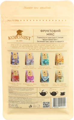Чай Kolonist 100г фруктовий мікс black and green