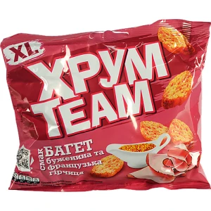 Сухарики Буженина та французька гірчиця Багет ХрумTeam м/у 100г