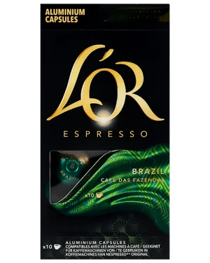 Кава L'OR 10х25гespresso brazil#8 мелена капсули