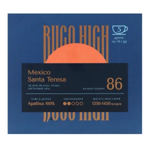 Кава натуральна смажена в дріпах Santa Teresa Mexico Buco High к/у 5х10г