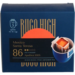 Кава натуральна смажена в дріпах Santa Teresa Mexico Buco High к/у 5х10г