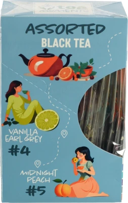 Асорті набір «Асорті Чорного Чаю»ТМ «Tea Moments»кадді - пакет 33.6г