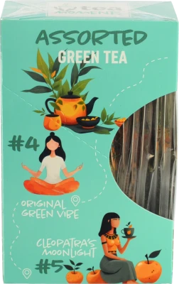 Асорті набір «Асорті Зеленого Чаю» «Tea Moments кадді - пакет 33.6г