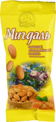Мигдаль смажений “Каліфорнійський золотий”, ТМ Флагман, 45 г