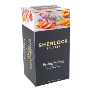 Бленд чаю чорного дрібного з чебрецем та ароматом персика Spring feeling Sherlock Secrets к/у 22х1.8г