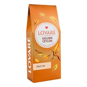 Чай чорний цейлонський байховий листовий Golden Ceylon Lovare к/у 80г