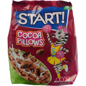 Сніданки сухі зернові Подушечки з какао-начинкою Cocoa Pillows Start!, 500 г