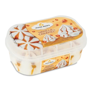 Морозиво 12% Vanilla&Caramel Three bears п/у 450г