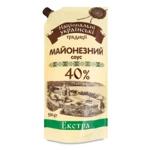 Соус майонезний 40% Екстра Національні українські традиції д/п 500г