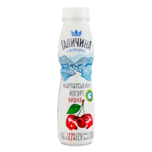 Йогурт Галичина Карпатський Вишня 2.2% 300г